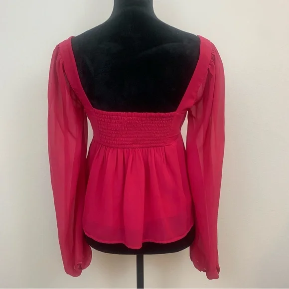 Abercrombie‎ & Fitch Vibrant Red Blouse - Picture 2 of 6